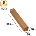 Bardzo mocna tuba kartonowa 50x50x455 mm brązowa
