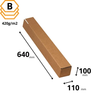 Karton tuba 110x100x640 mm Kraft - 3600 sztuk