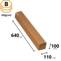 Mocna tuba kartonowa 110x100x640 mm brązowa