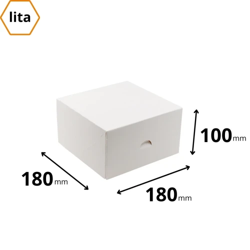Pudełko na ciasteczka 18x18x10 cm – doskonałe opakowanie na ciastka i słodycze, bezpieczne do kontaktu z żywnością.webp