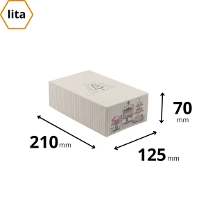 Karton na ciasteczka 21x12,5x7 cm paski - 1440 sztuk