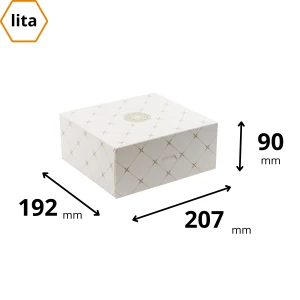Karton na ciasteczka 20,7x19,2x9 cm rozeta - 900 sztuk