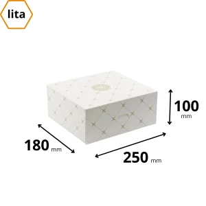 Karton na ciasteczka 25x18x10 cm rozeta - 1050 sztuk
