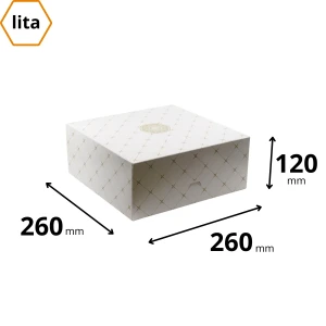Karton na ciasteczka 26x26x12 cm rozeta - 450 sztuk