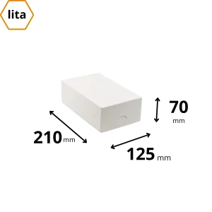 Karton na ciasteczka 21x12,5x7 cm biały -1620 sztuk