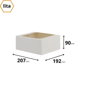Karton na ciasteczka 20,7x19,2x9 cm okienko - 4320 sztuk