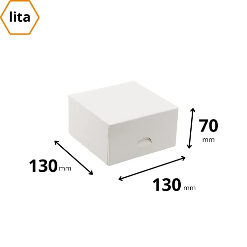 Pudełko na ciasteczka 13x13x7 cm – idealne opakowanie na małe ciastka i słodkości, bezpieczne do kontaktu z żywnością.webp