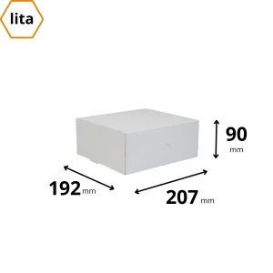 Karton na ciasteczka 20,7x19,2x9 cm biały - 3600 sztuk