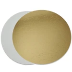Podkład pod tort 800 g 30 cm gładki, złoto-srebrny, dwustronny - 10 sztuk