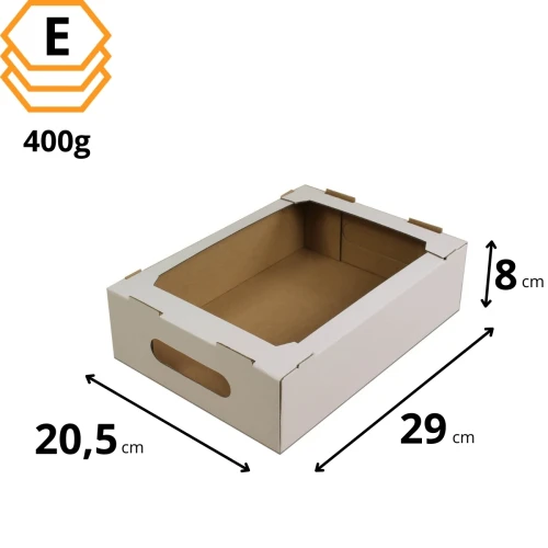 Mała biała tacka 29x20,5x8 cm na ciasto i wypieki