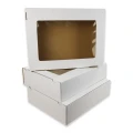 Białe tacki z wieczkiem i okienkiem 40x30x9 cm