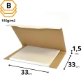 Wzmocnione białe pudełko na płyty analogowe gramofonowe 33x33x1,5 cm