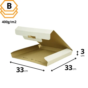 Pudełko na płyty winylowe 12″ 330x330x30 mm białe - 50 sztuk
