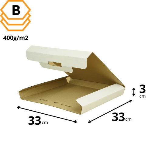 Białe i mocne opakowanie na płyty analogowe 33x33x3 cm