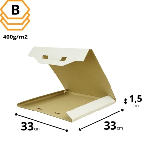 Pudełko na płyty winylowe 12″ 330x330x15 mm białe - 1400 sztuk