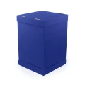 Karton na torty i ciasta 30x30x30 cm, niebieski, z opcją regulacji wysokości, bezpieczny transport.webp