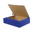 Opakowanie na ciastka i pączki 40x30x9 cm, w kolorze niebieskim, zamykane, dla gastronomii.webp