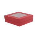 Opakowanie cukiernicze 30x30x10 cm, z okienkiem, idealne do eleganckiej prezentacji słodkości.webp