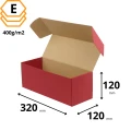 Solidne pudełko 320x120x120 mm, czerwone, na dar lub podarunek dla przyjaciela.webp