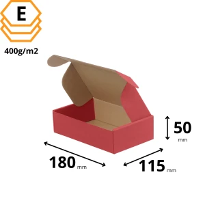 Pudełko na prezent 180x115x50 mm czerwone - 25 sztuk