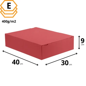 Tacka na ciasto z wiekiem czerwona 40x30x9 cm - 360 sztuk