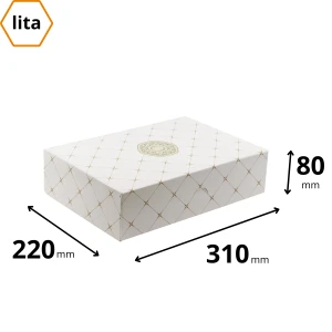 Karton na ciasteczka 31x22x8 cm rozeta - 2880 sztuk
