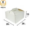 Biały karton do pakowania tortów 260x260x150mm