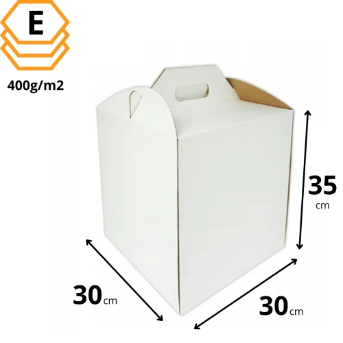 Biały karton do pakowania tortów 300x300x350mm