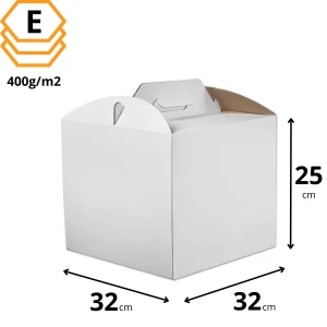 Karton na tort 32x32x25 cm - 210 sztuk