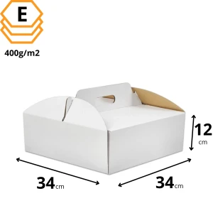 Karton na tort 34x34x12 cm - 300 sztuk
