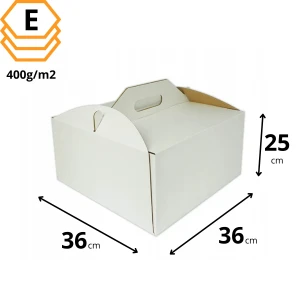 Opakowanie na tort 36x36x25 cm - 210 sztuk