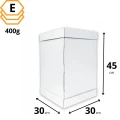 Biały karton na wysoki tort bardzo mocny 300x300x450 mm