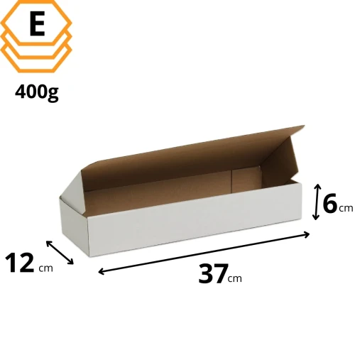 Opakowanie na zapiekankę białe 370x120x60 mm