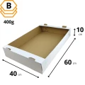 Tacka na wypieki biała duża 60x40x10 cm