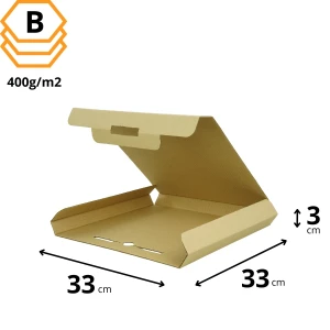 Pudełko na płyty winylowe 12″ 330x330x30 mm brązowe - 300 sztuk