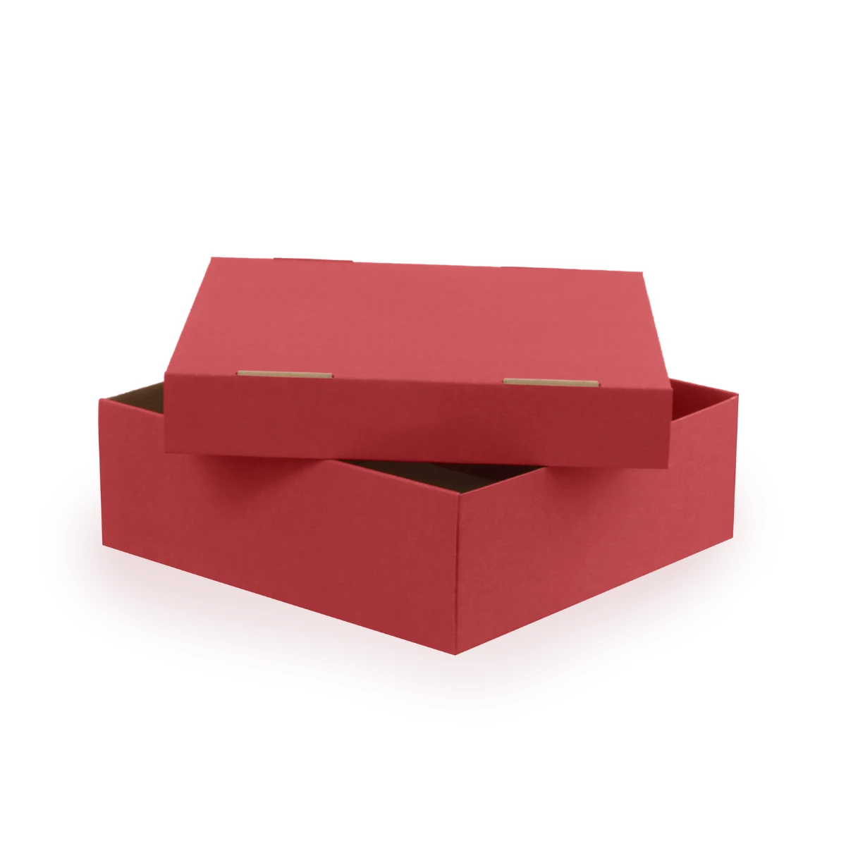 Czerwone pudełko 30x30x10 cm z wieczkiem, idealne opakowanie na mały prezent